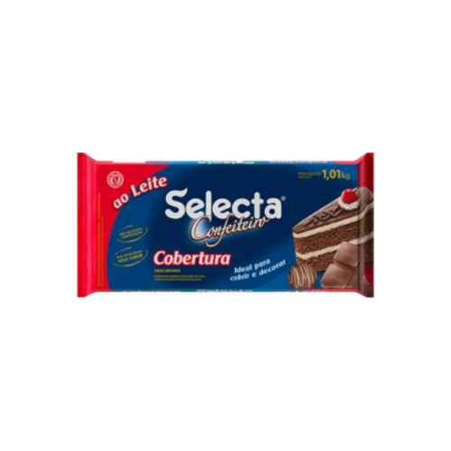 CONFEITEIRO COBERTURA SELECTA SABOR CHOCOLATE AO LEITE 1.010 GRAMAS