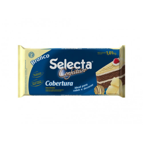 CONFEITEIRO COBERTURA SELECTA SABOR CHOCOLATE BRANCO 1.010 GRAMAS